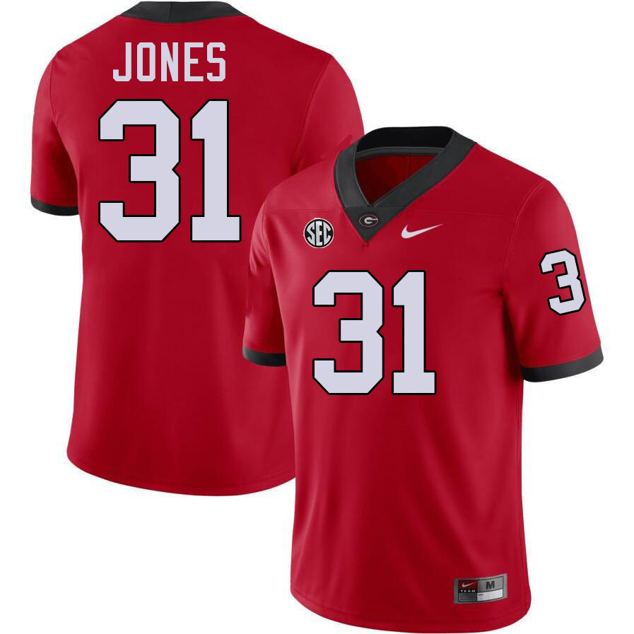 #31 Kyron Jones UGA Jersey,University Of Georgia Bulldogs Football Jersey,Uniforms,Gears-Red #31 Kyron Jones UGA Jersey,University Of Georgia Bulldogs Football Jersey,Uniforms,Gears-Red